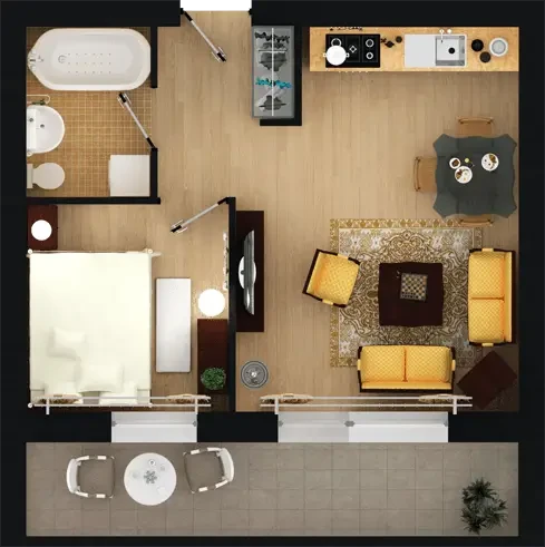 Casă SIP la cheie 50m² - Plan