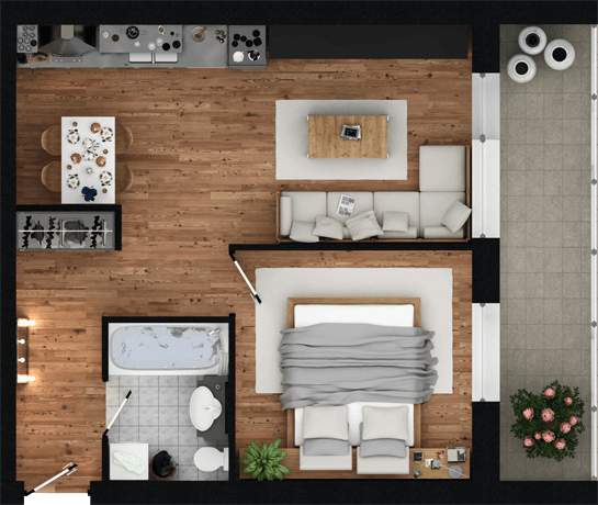 Casă 70mp - Proiect casă din panouri SIP