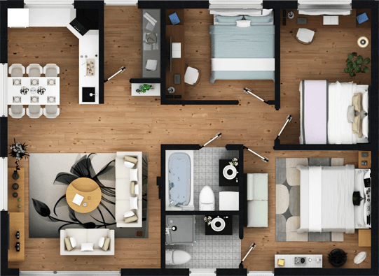 Casă 100mp - Proiect casă din panouri SIP